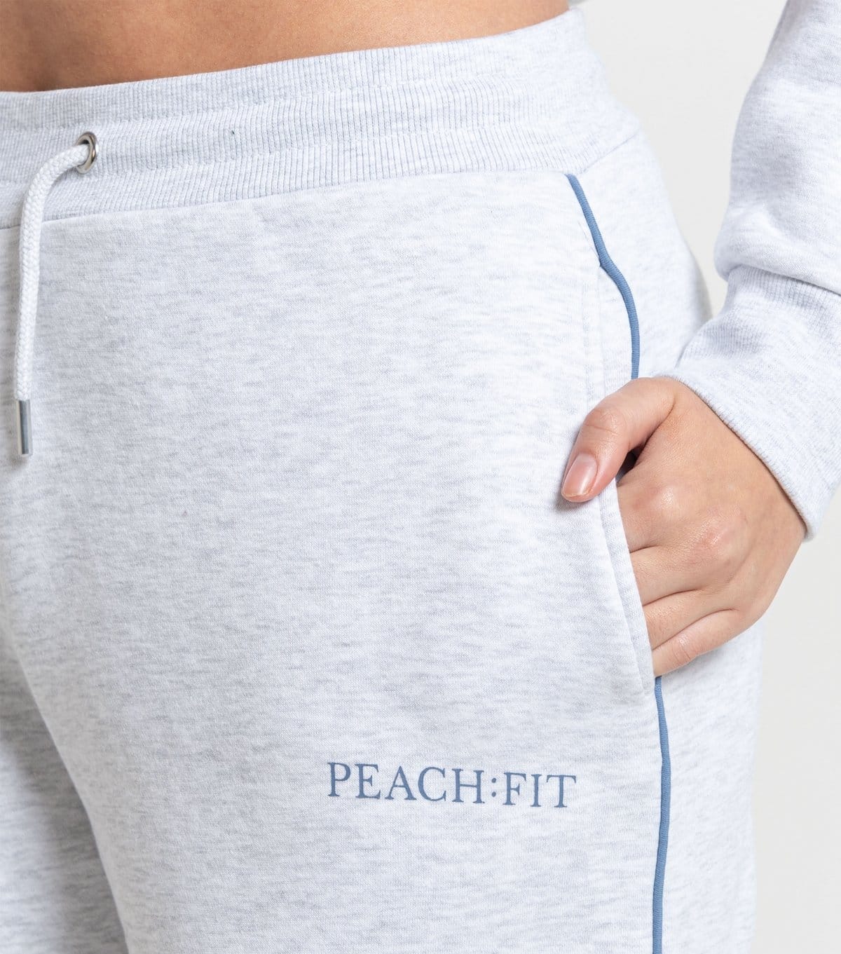 Peach Fit Women's Grey Marl Side Trim Heather Shorts Peach Fit New Look - 4