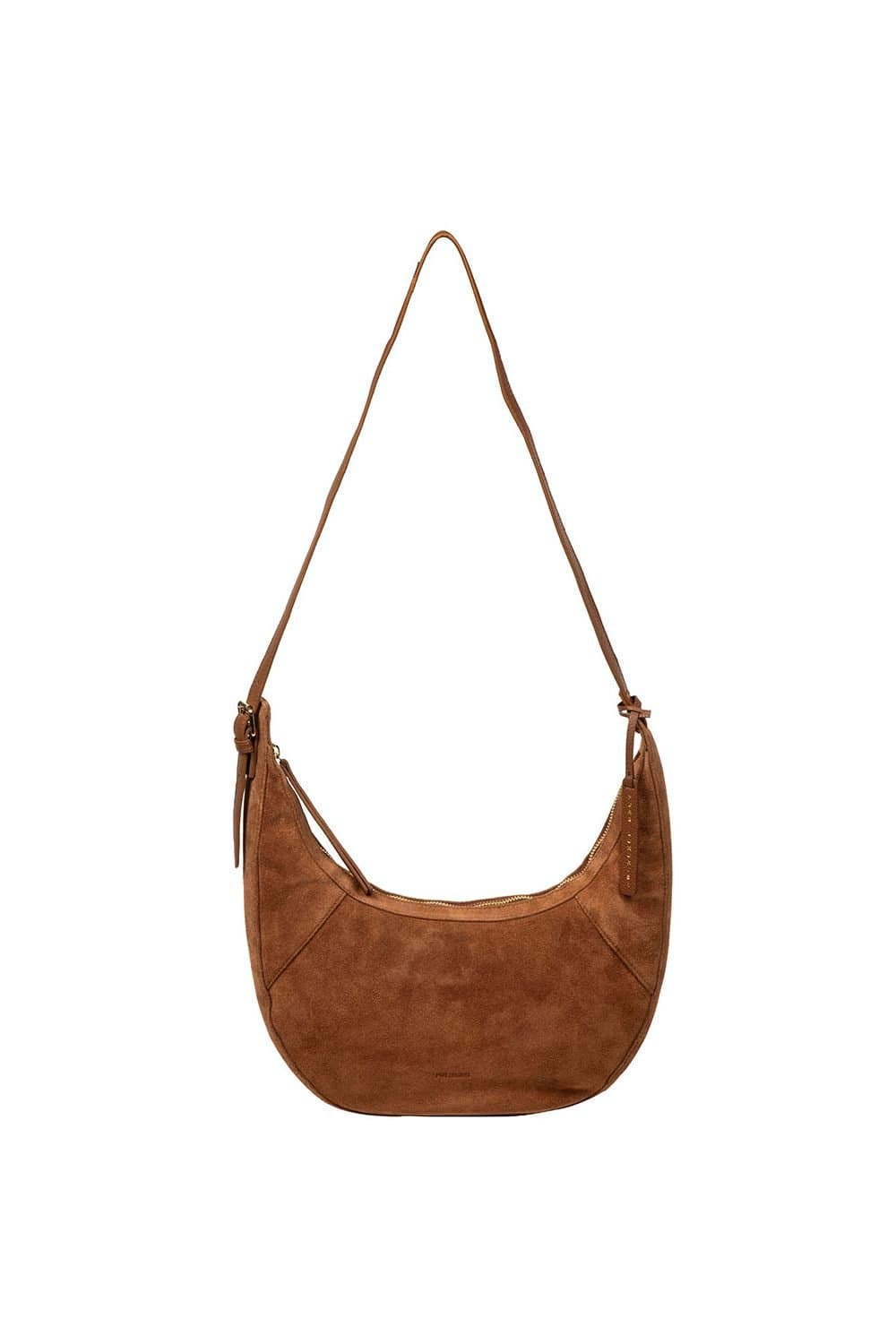 Pure Luxuries London Pure Luxuries London Women's 'Felicity' Suede Shoulder Bag in Tan