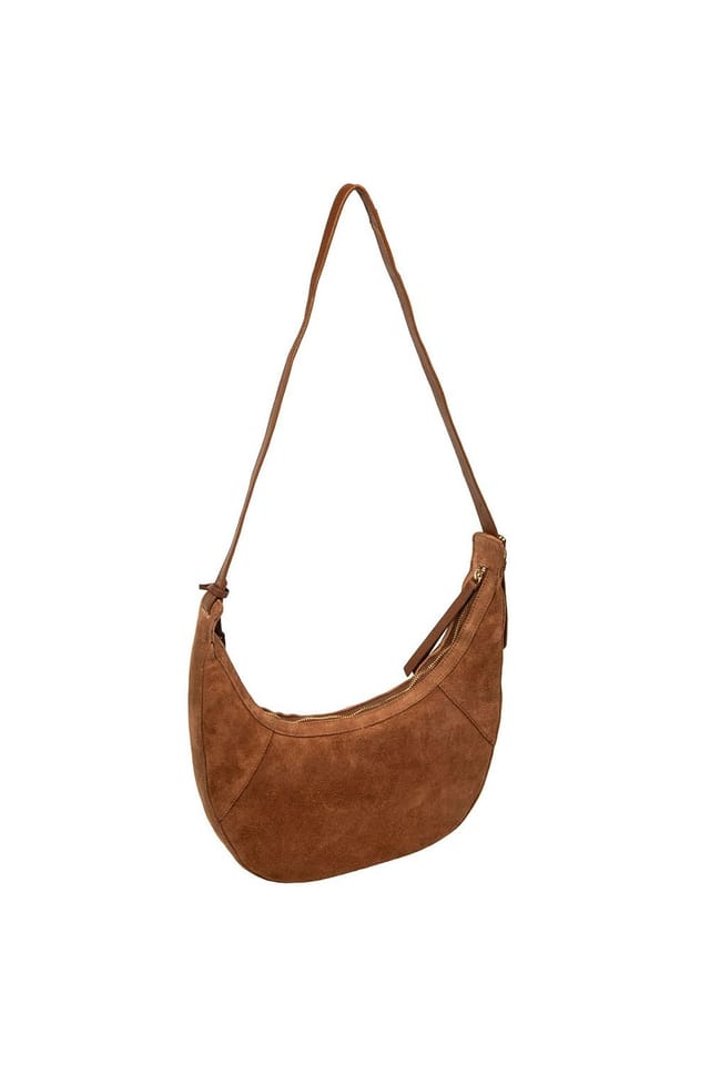 Pure Luxuries London Pure Luxuries London Women's 'Felicity' Suede Shoulder Bag in Tan - 3