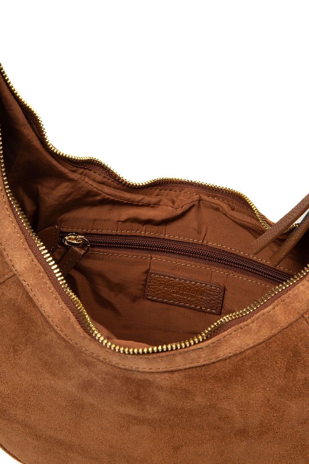 Pure Luxuries London Pure Luxuries London Women's 'Felicity' Suede Shoulder Bag in Tan - 4
