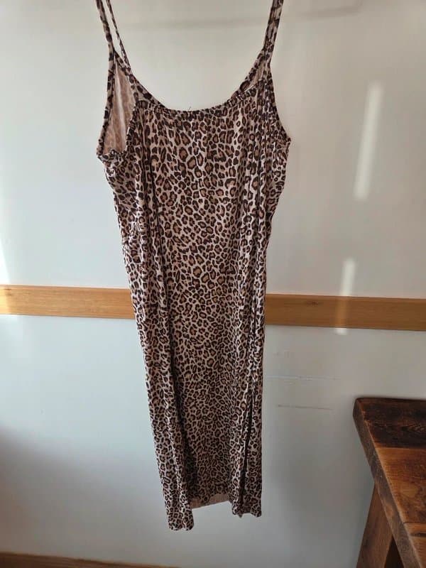 Boohoo Brown Leopard Print Dress