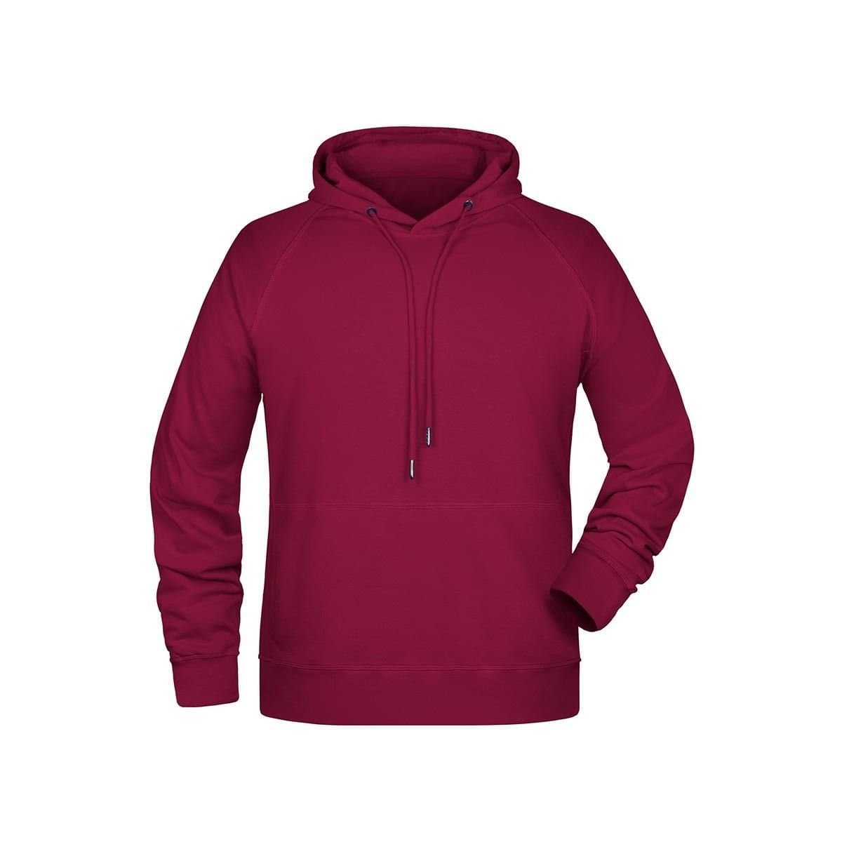 James and Nicholson James and Nicholson Men's Plain Hoodie in Wine