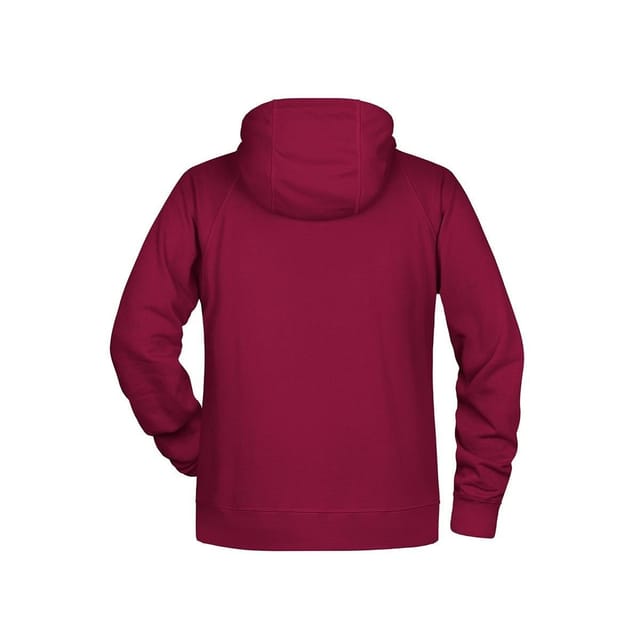 James and Nicholson James and Nicholson Men's Plain Hoodie in Wine - 2