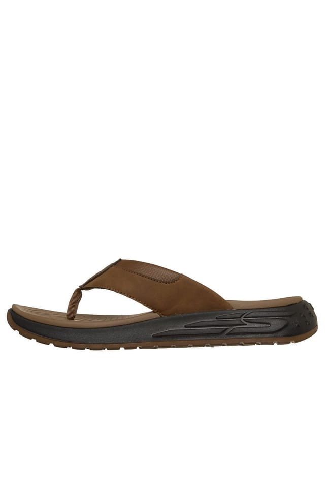 Skechers Skechers Men's STREET RETRO JOGGER SD Synthetic Thong Sandal in Brown - 3