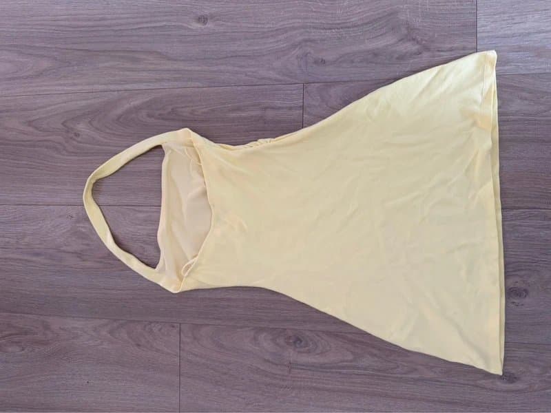 Bershka Lemon halter neck mini dress