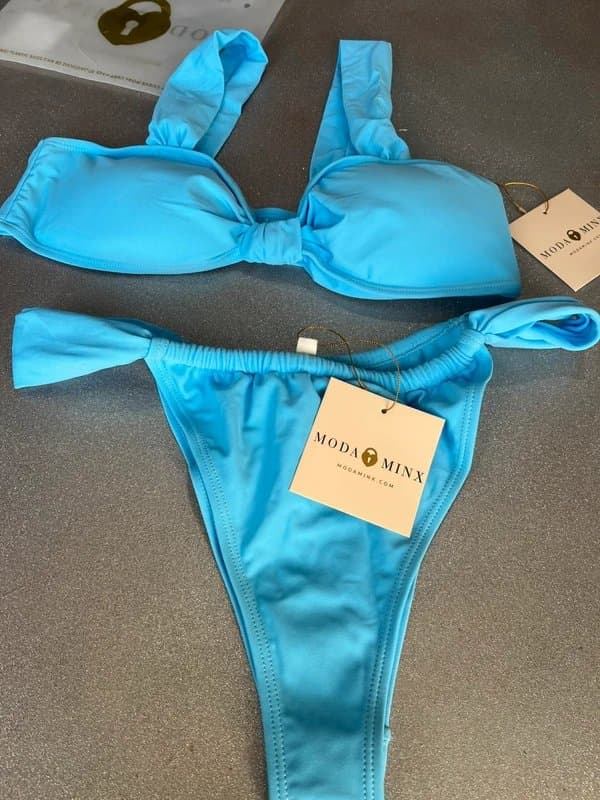 Moda Minx Moda minx powder blue basic bikini 👙 size L