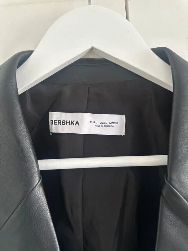 Bershka Bershka black leather blazer