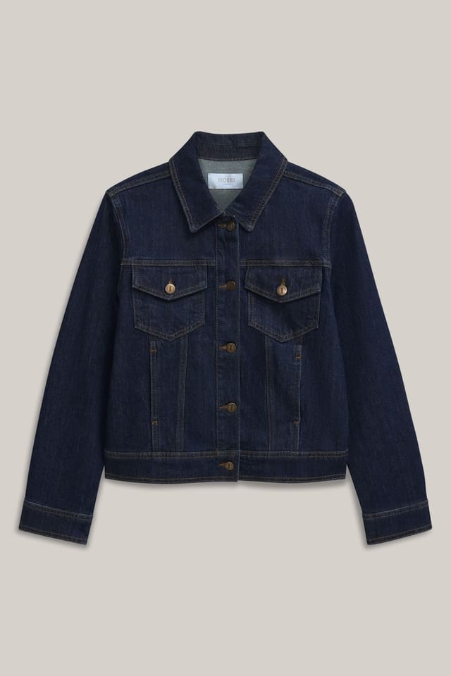 Hobbs London Hobbs London Women's Vivienne Denim Jacket in Dark Navy - 2