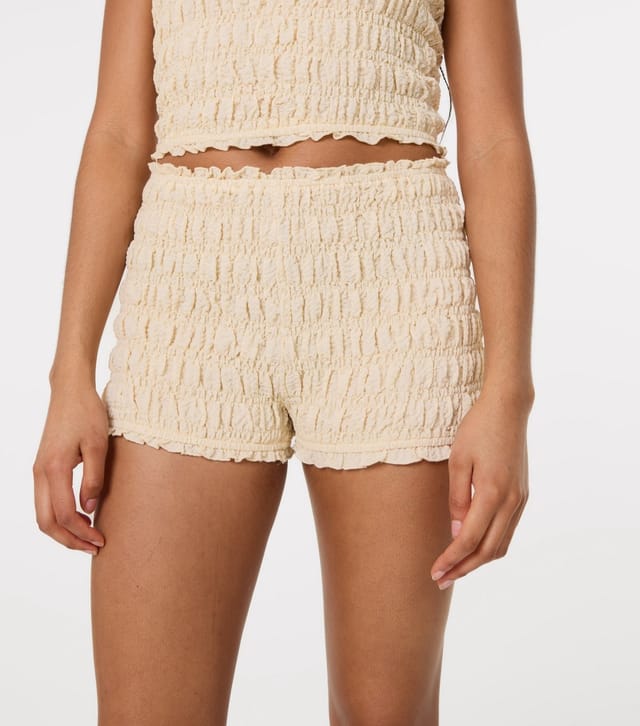 Pink Vanilla Women's Stone Micro Shirred Shorts Pink Vanilla New Look - 3