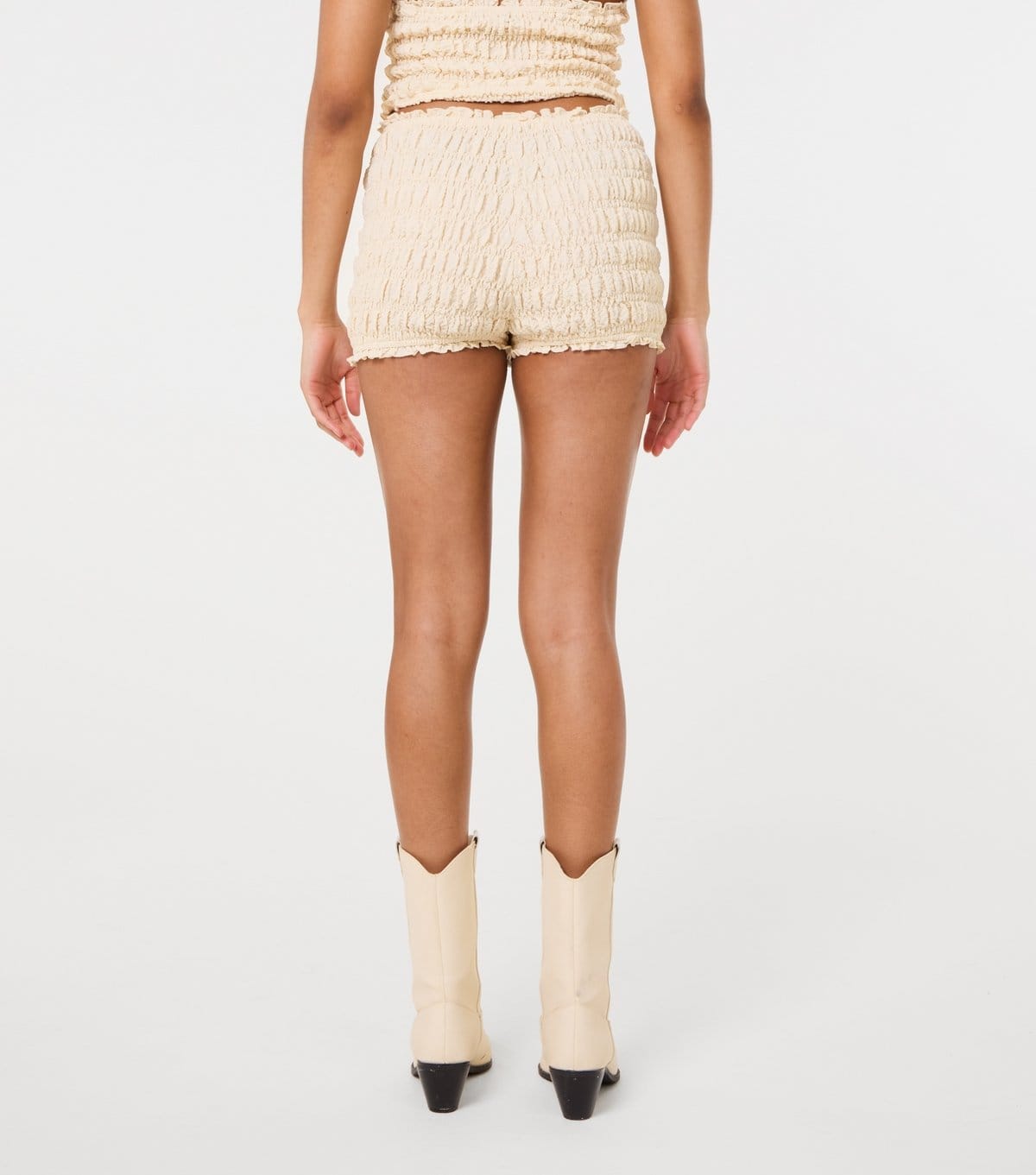 Pink Vanilla Women's Stone Micro Shirred Shorts Pink Vanilla New Look - 4