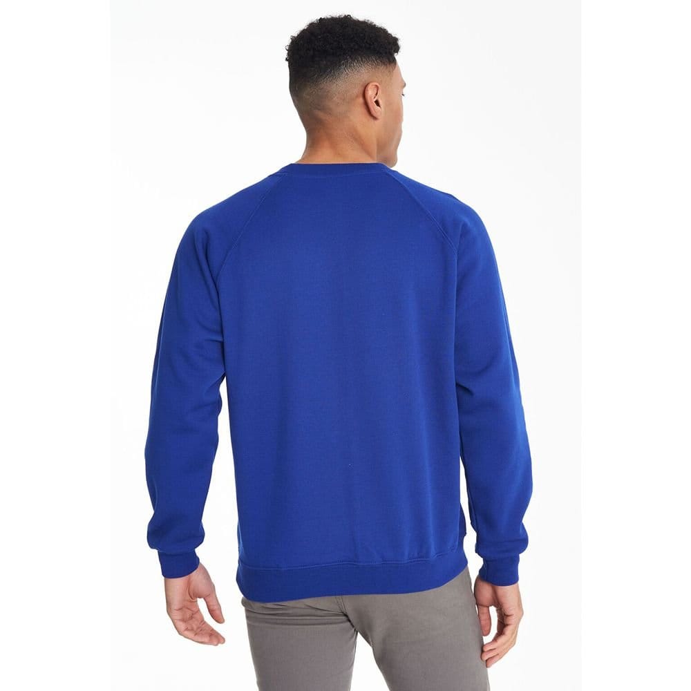 MADDINS Maddins Men's Coloursure Plain Crew Neck Sweatshirt in Royal - 4