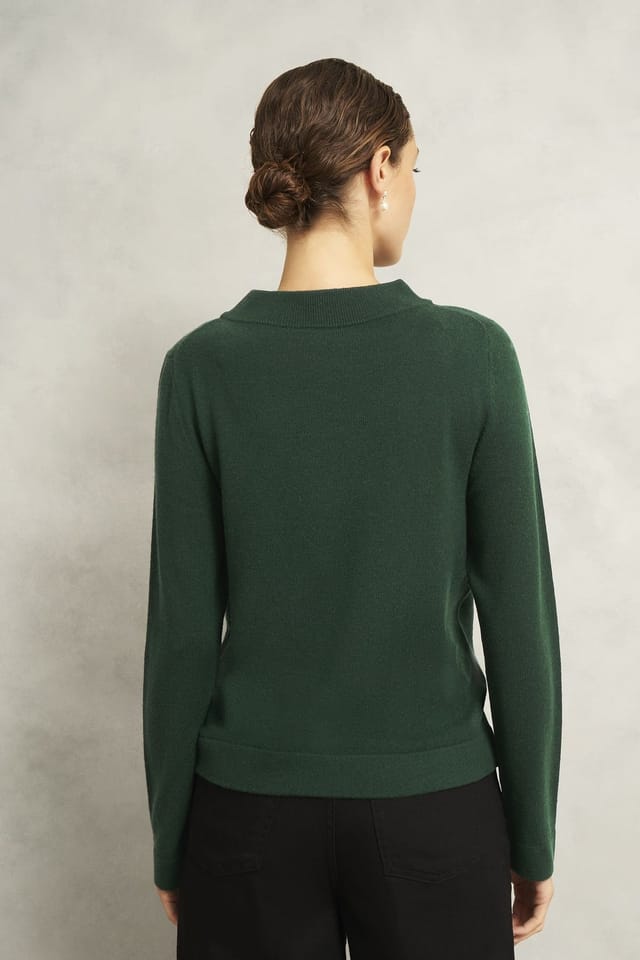 Hobbs London Hobbs London Women's Talia Jumper in Bottle Green - 3