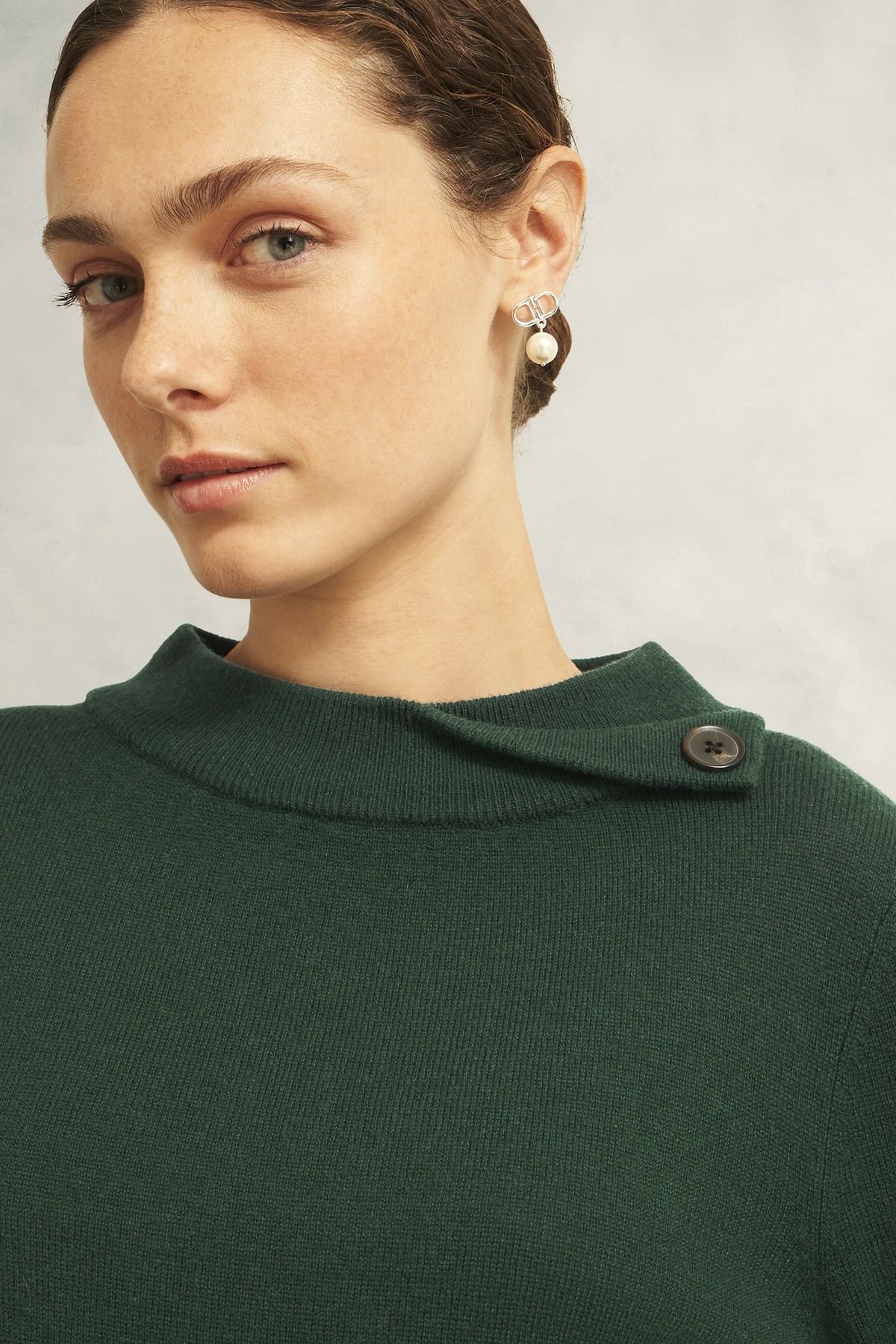 Hobbs London Hobbs London Women's Talia Jumper in Bottle Green - 4