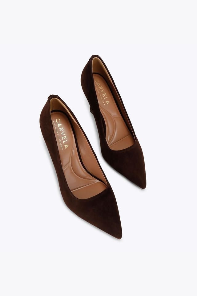 Carvela Carvela Women's 'Corletta Court' Suede Heels in Dark Brown - 2