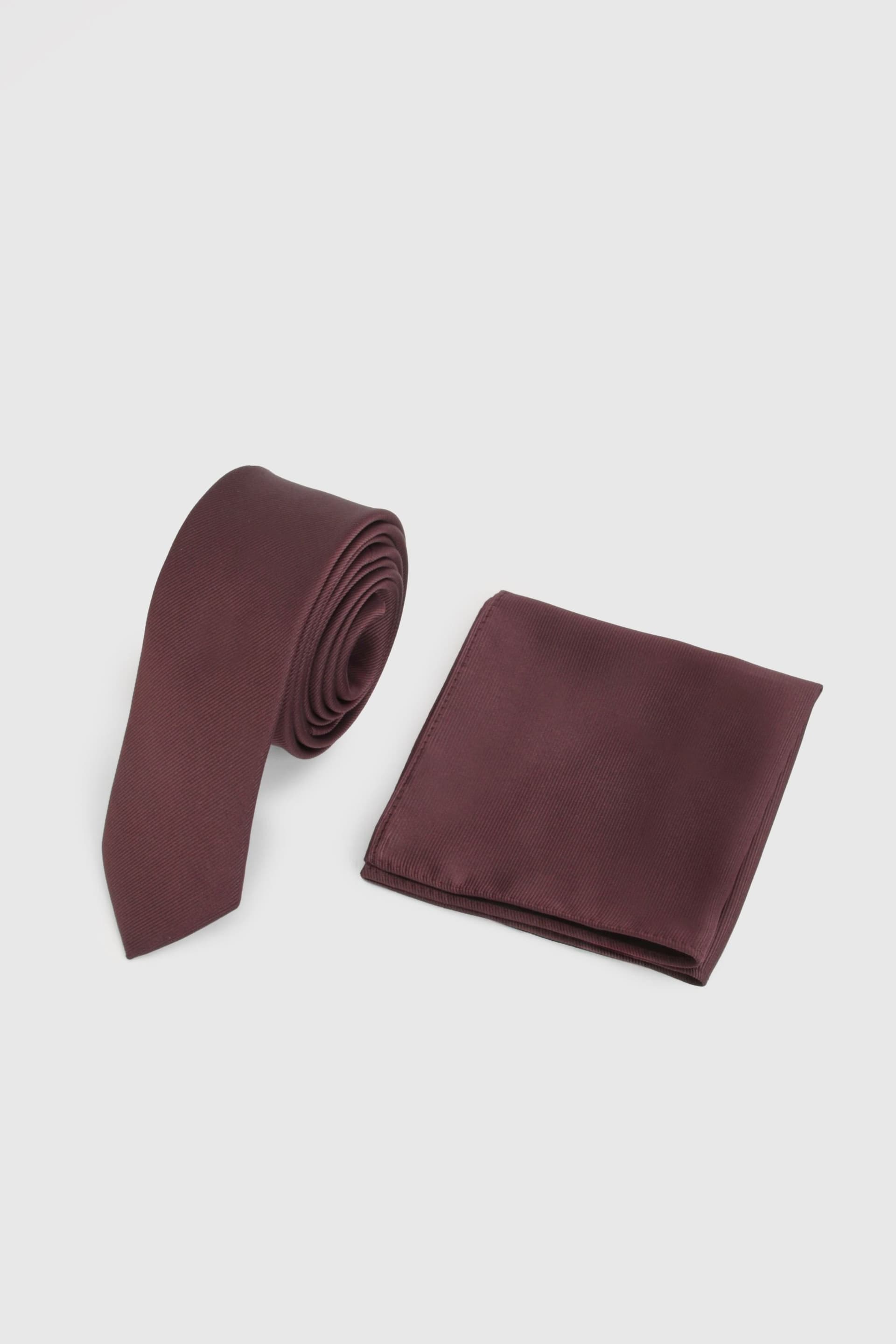 Burton Burton Men's Espresso Tie & Pocket Square