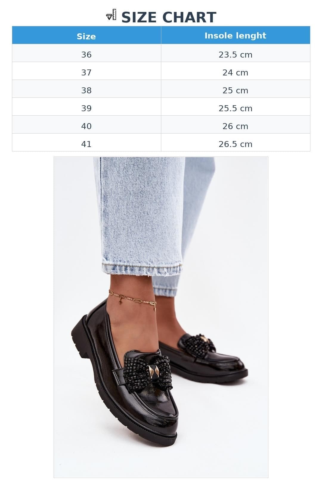 Love Lace Love Lace Women's Moccasin Bow Loafer Shoes with Rounded Toe Flat Heel Comfort in Black - 4