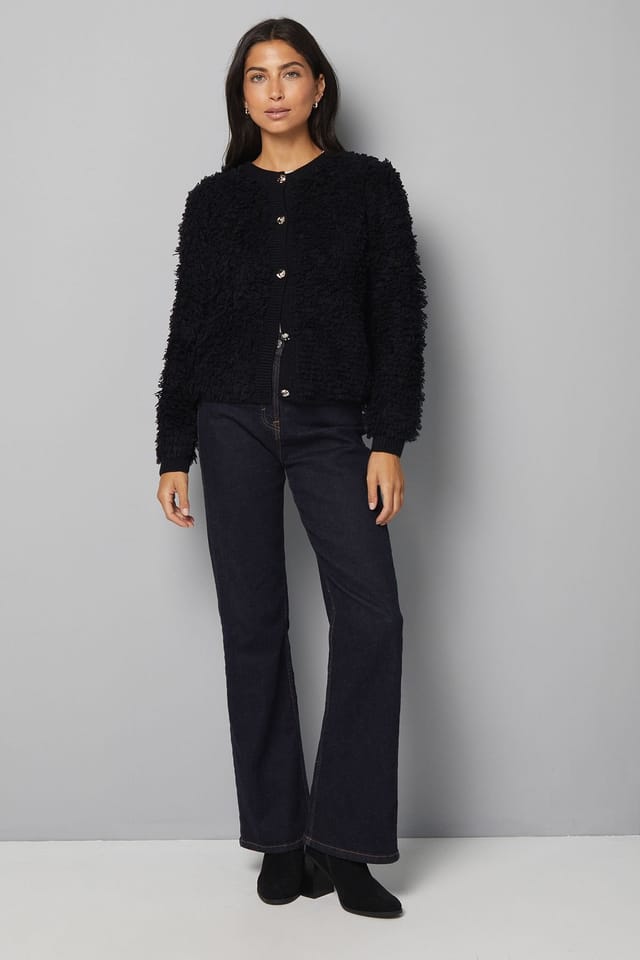 Wallis Wallis Women's Loop Detail Cardigan in Black - 2