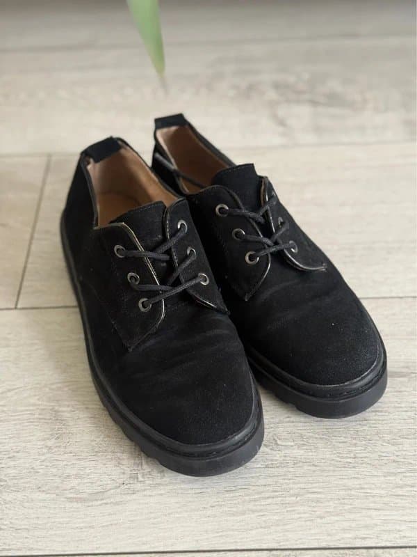Topshop Vintage Topshop Black Suede Brogues Size 6