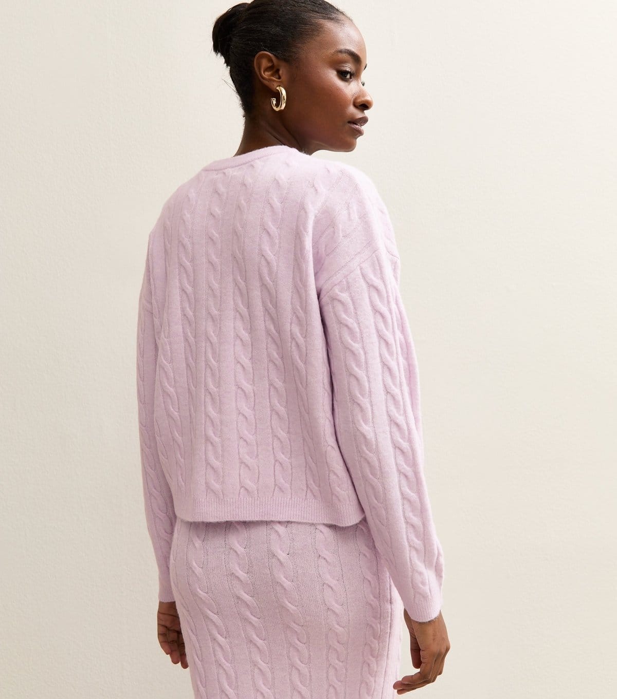 New Look Women's Lilac Cable Knit Cardigan New Look - 4