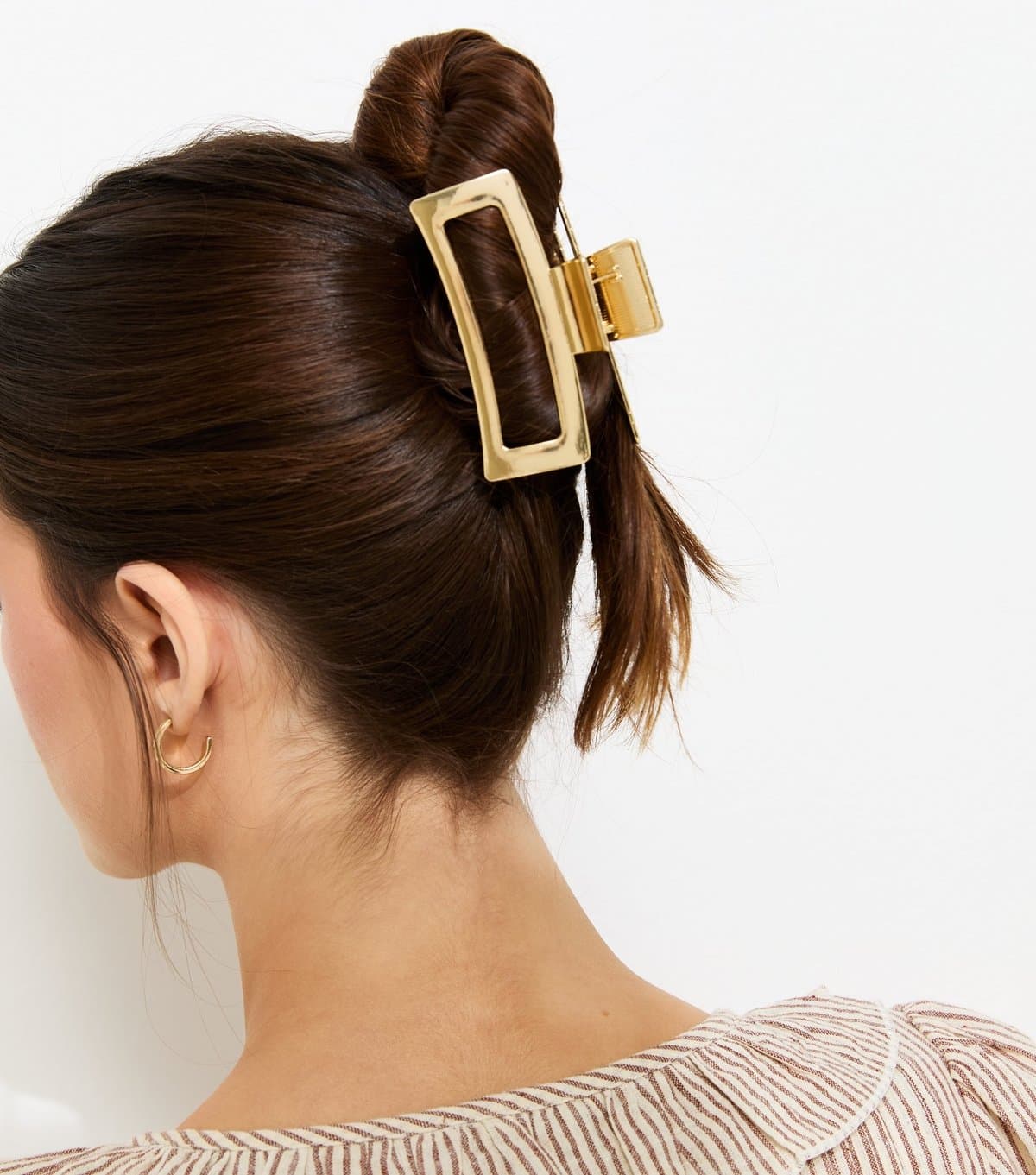 New Look Gold Tone Metal Rectangle Hair Claw Clip New Look