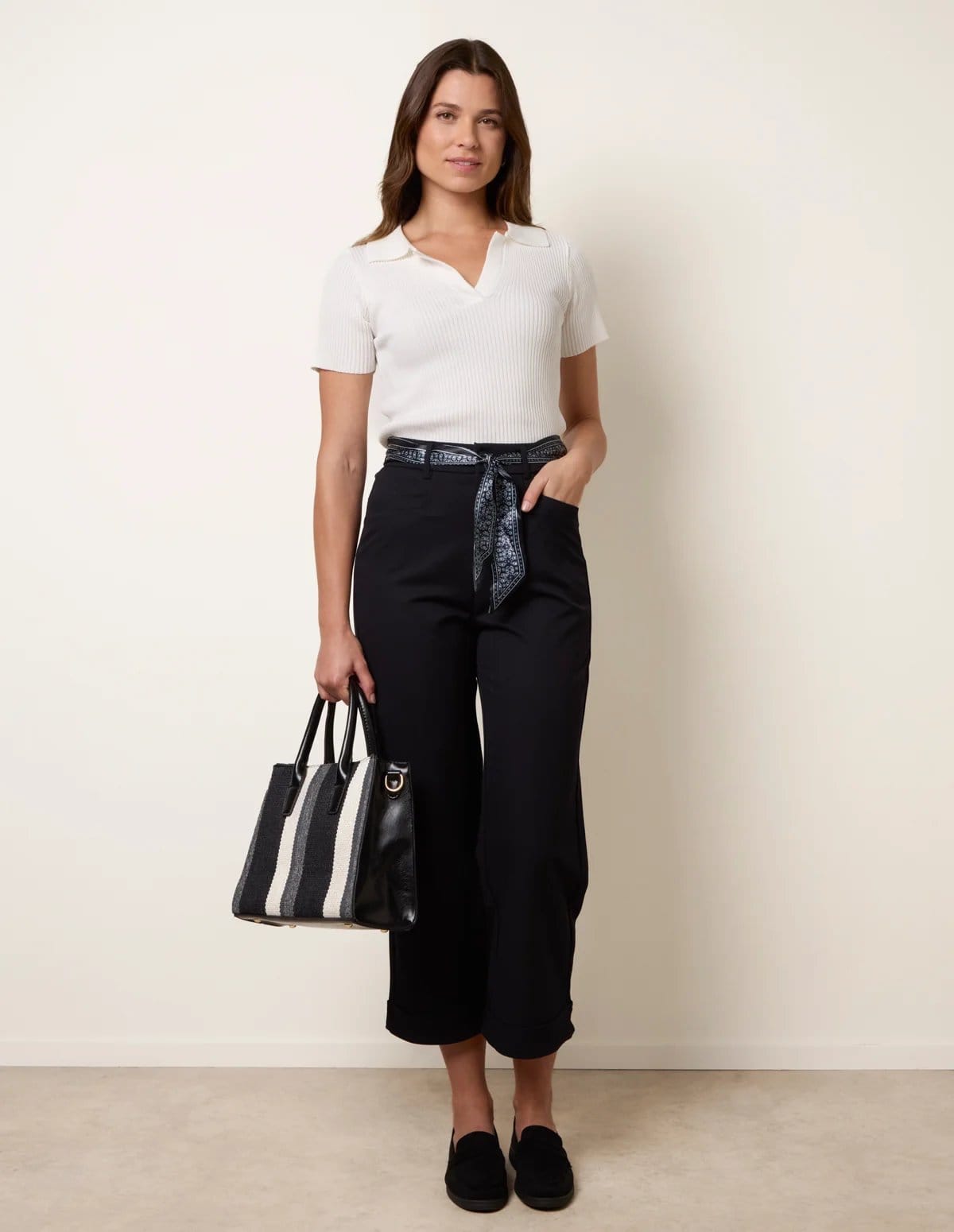 Blue Vanilla Scarf Belt Trousers - 1