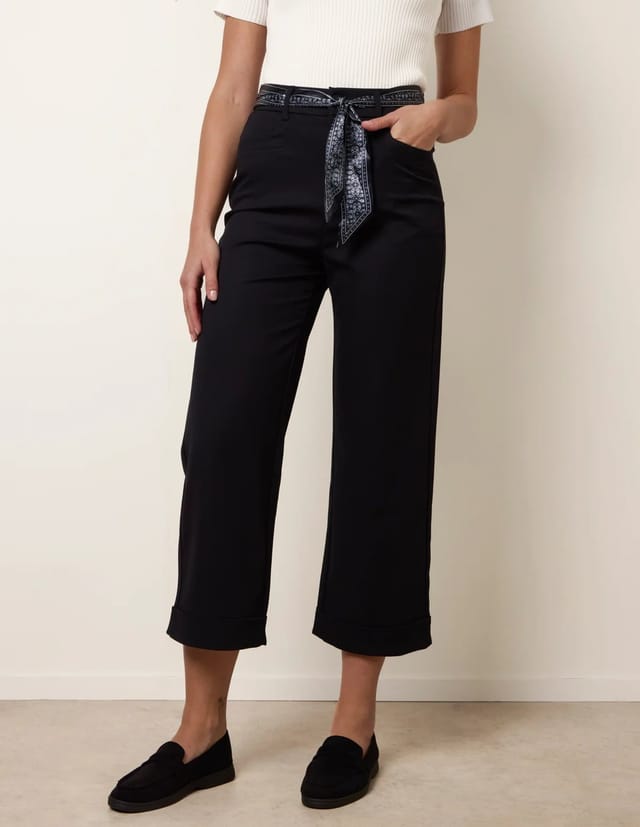 Blue Vanilla Scarf Belt Trousers - 2