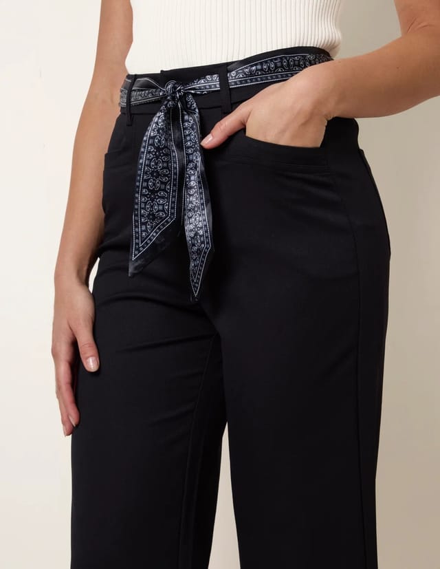 Blue Vanilla Scarf Belt Trousers - 3