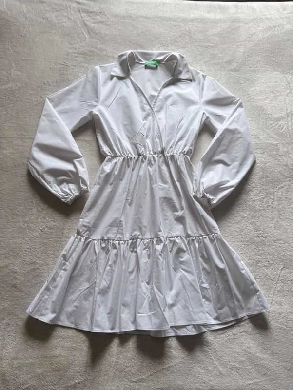 United Colors of Benetton United Colors of Benetton White Shirt Dress – Size (S/M)