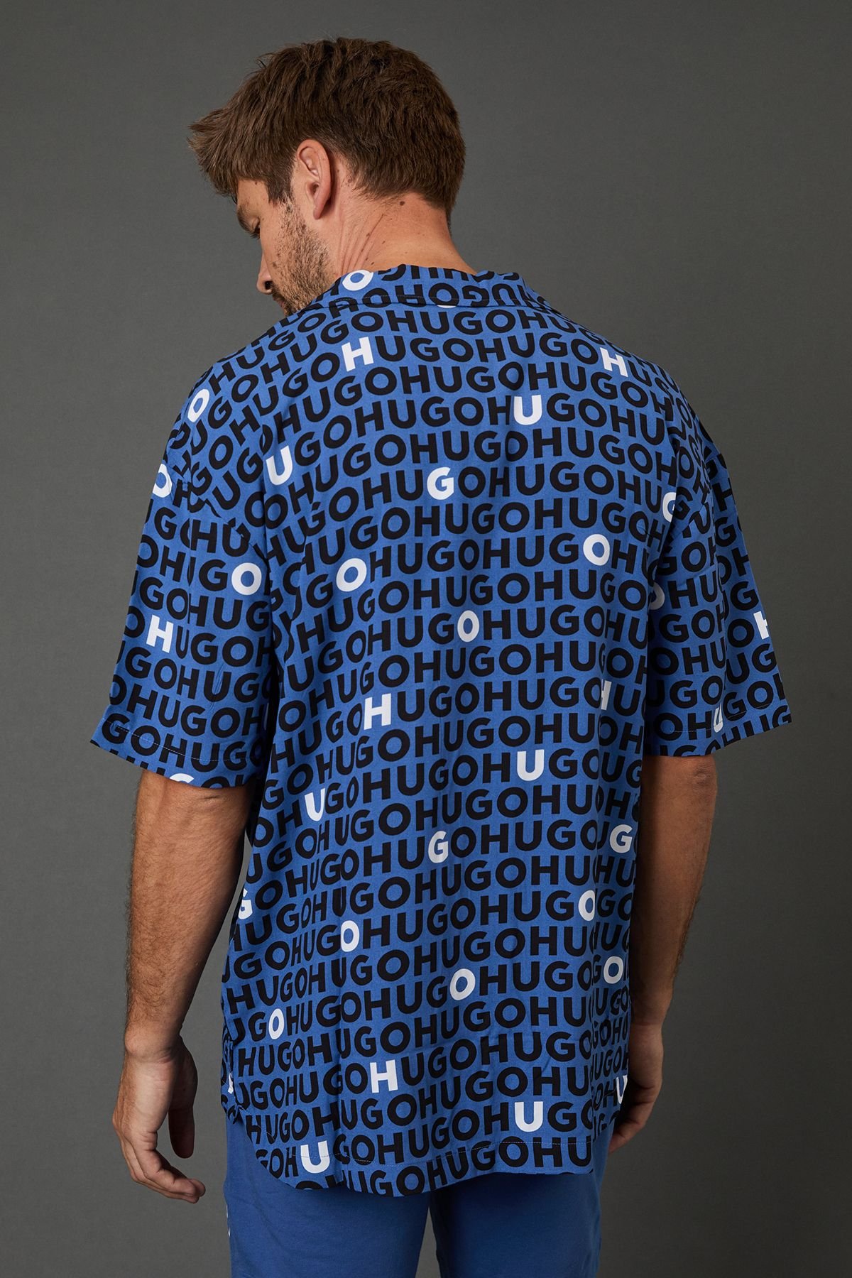 HUGO Hugo Men's Abas Swim Logo Swimshort Grey - 3