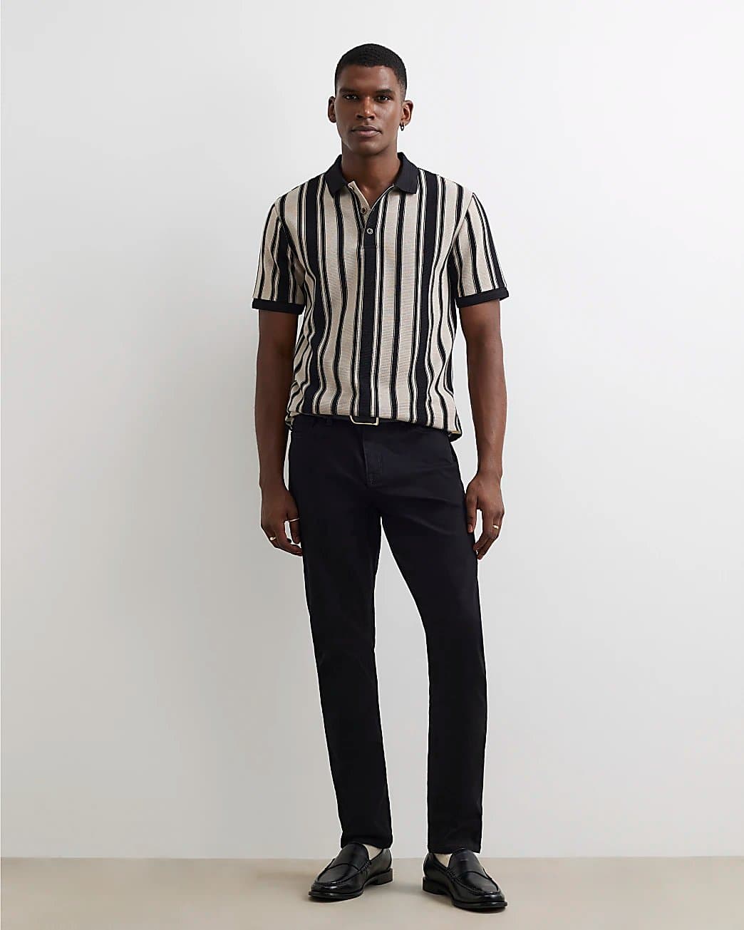 River Island Mens River Island Black Skinny Fit Stretch Jeans