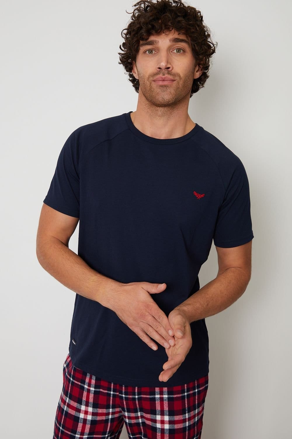 Threadbare Threadbare Men's 'Everest' Cotton Blend Pyjama Set in Navy - 4