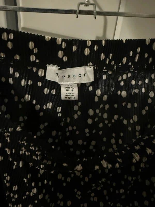 Topshop Black & white polka dot flared trousers
