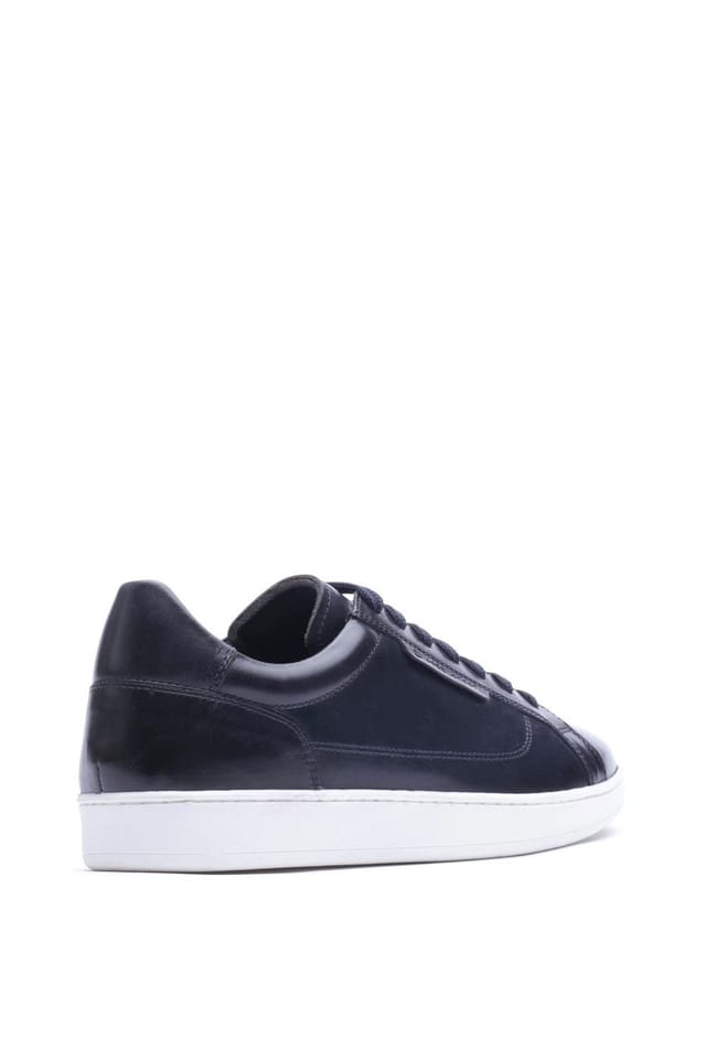 Base London Base London Men's Zammo Lace Up Trainer in Navy - 2
