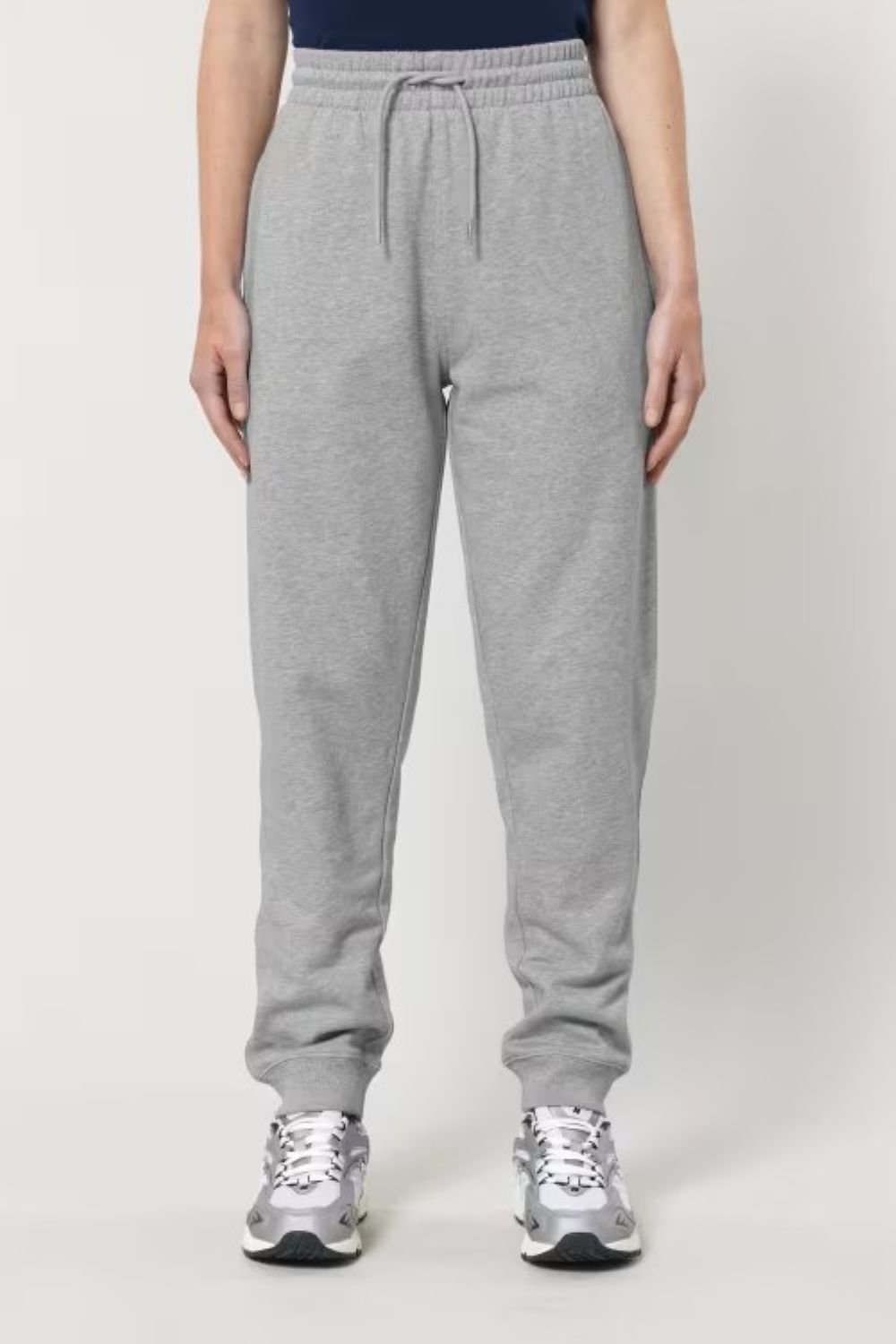 British Boxers British Boxers Women's "Heather Grey" Cotton Joggers in Mid Grey - 3