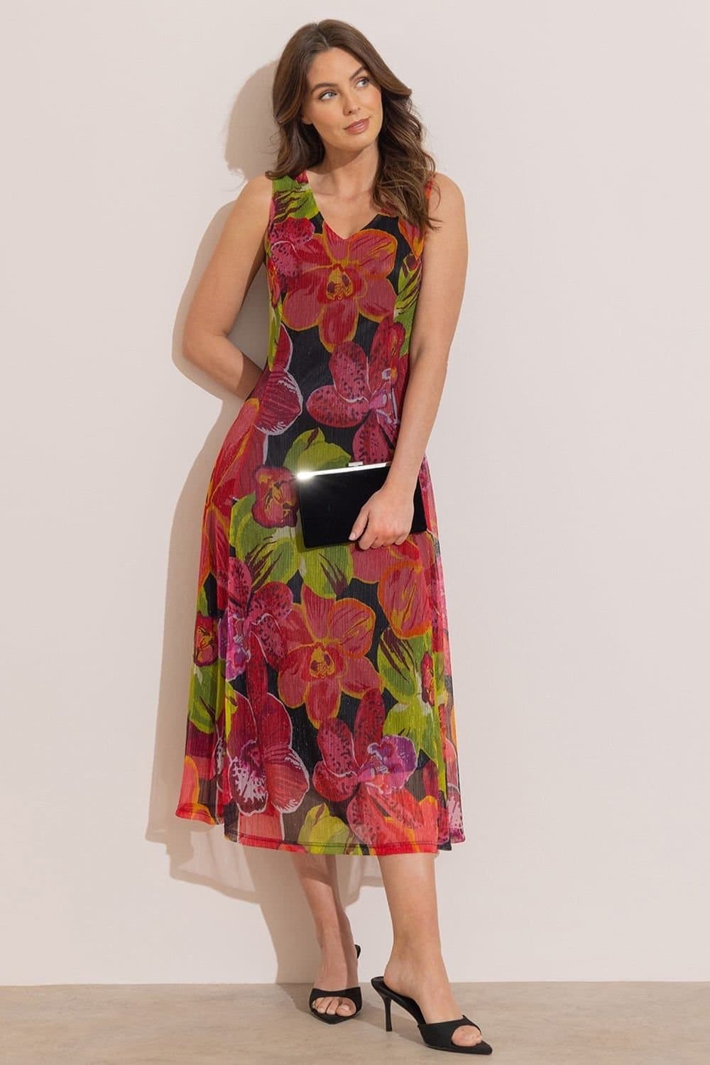 Klass. Klass. Women's Floral Shimmer Midi Dress