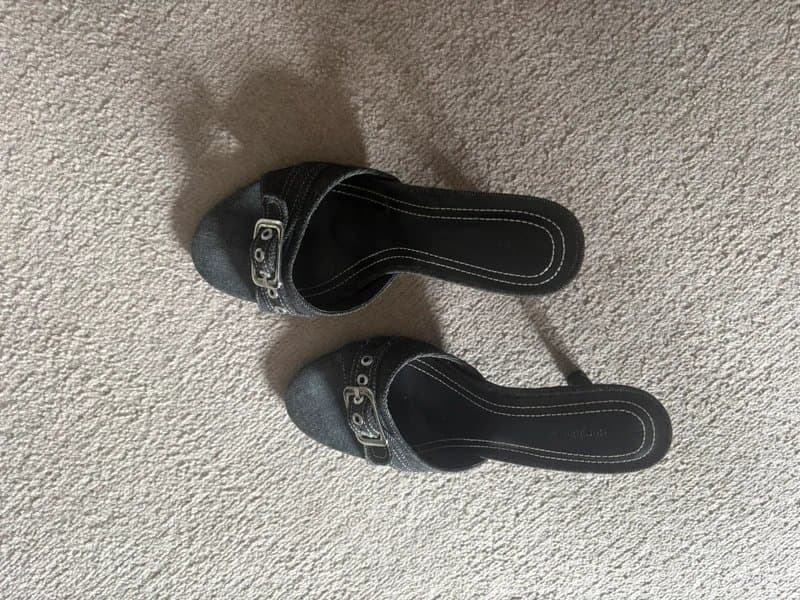 Bershka Denim little heels buckle