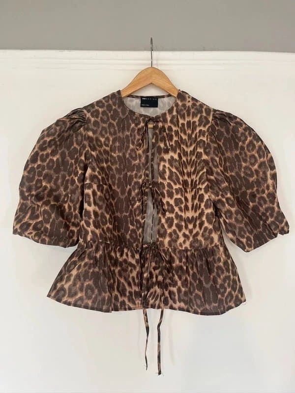 ASOS ASOS animal print peplum top. Brand new UK8