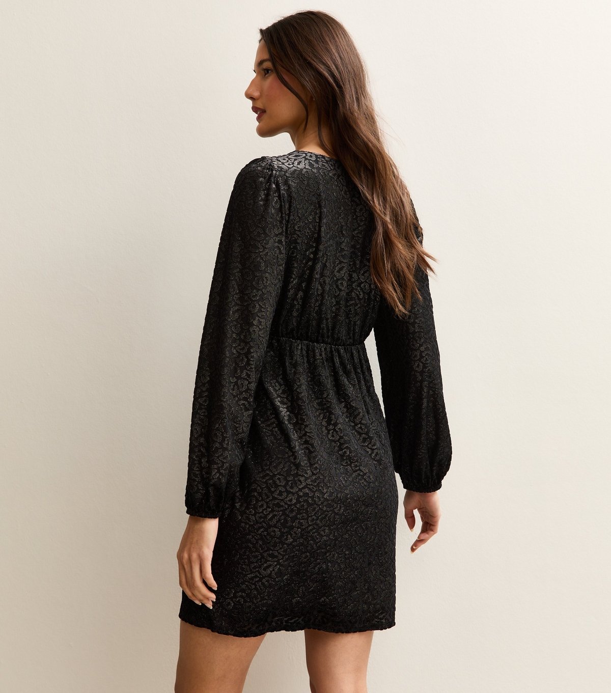 New Look Women's Black Sparkly Animal Pattern Mini Dress New Look - 4