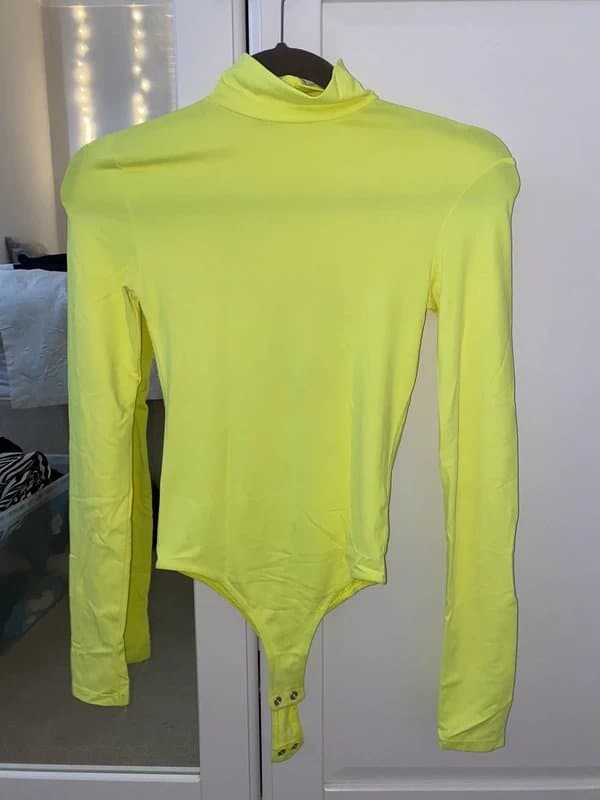 Bershka Neon yellow/green Bershka bodysuit