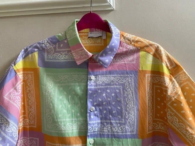 ASOS Design Asos Design mens multicoloured ss csual shirt size large, 42" chest