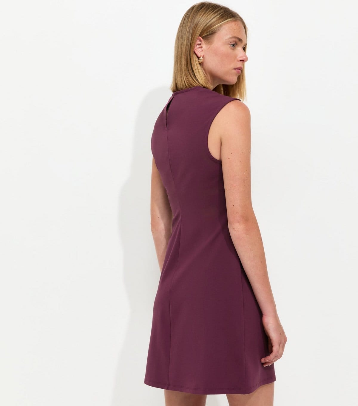 New Look Women's Dark Burgundy Ruched Waist Sleeveless Mini Dress New Look - 4