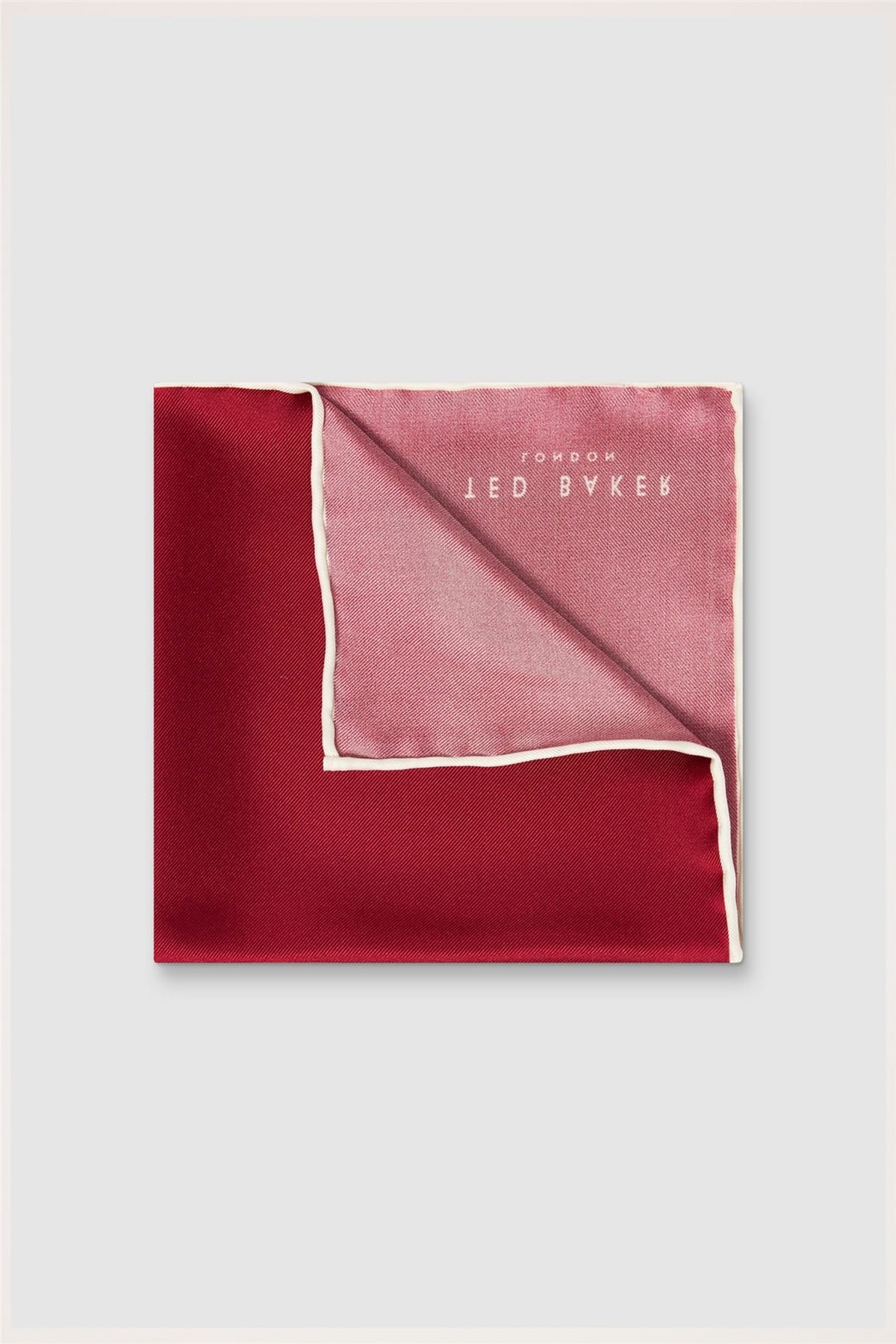 Ted Baker Ted Baker Men's Plain Pocket Square in Dark Red - 1