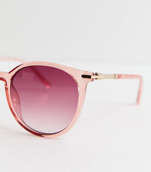 New Look Pink Round Frame Sunglasses New Look - 3