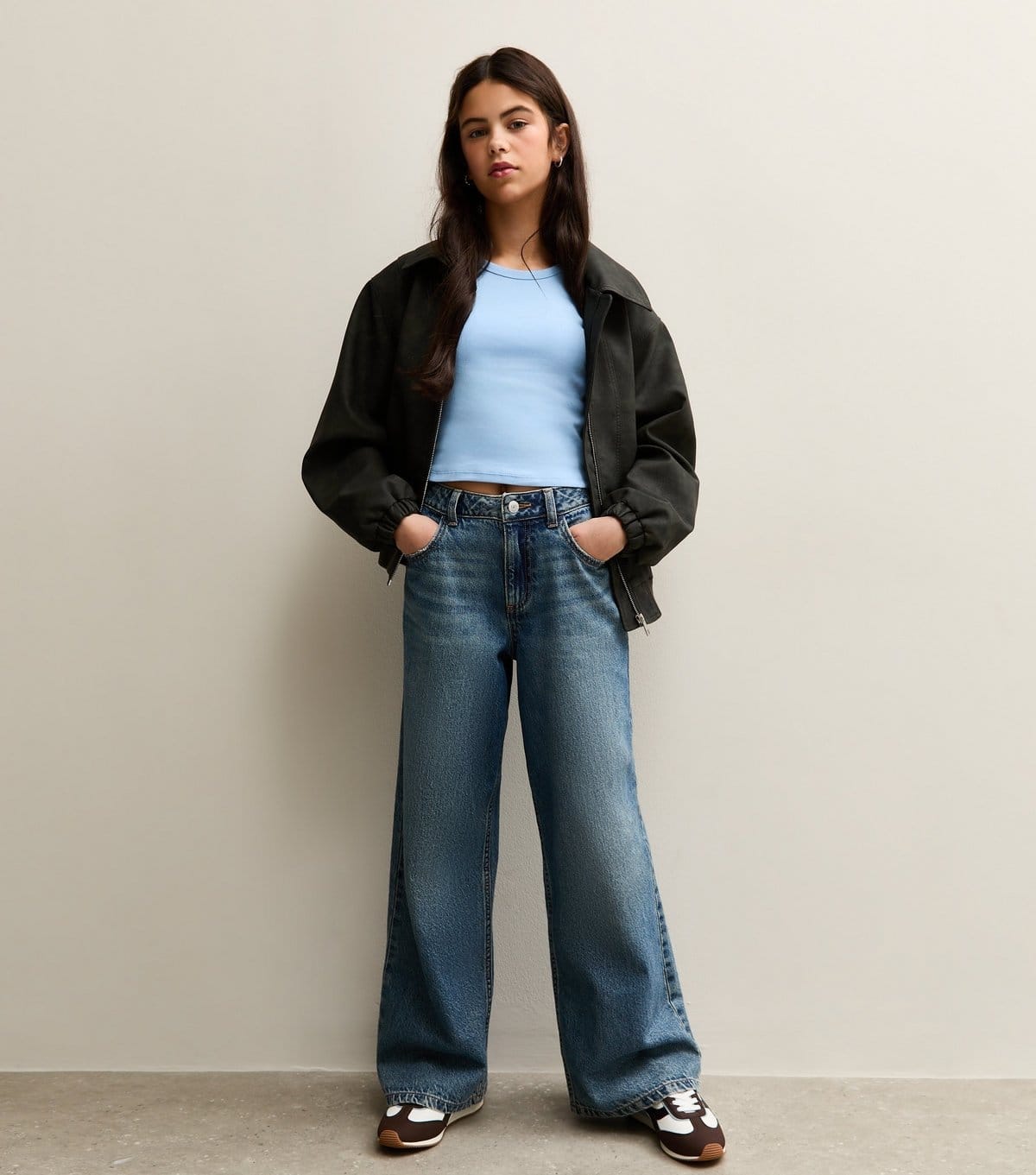 New Look Girls' Blue Short Sleeve Baby Tee Top New Look - 4