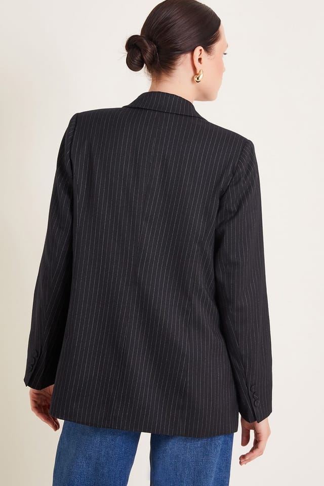 Monsoon Monsoon Women's Paige Pinstripe Blazer in Blue - 3