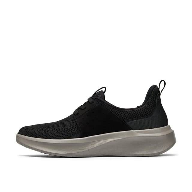 Clarks Clarks Men's Solevana Easy Black Trainers, Lace Up - 2