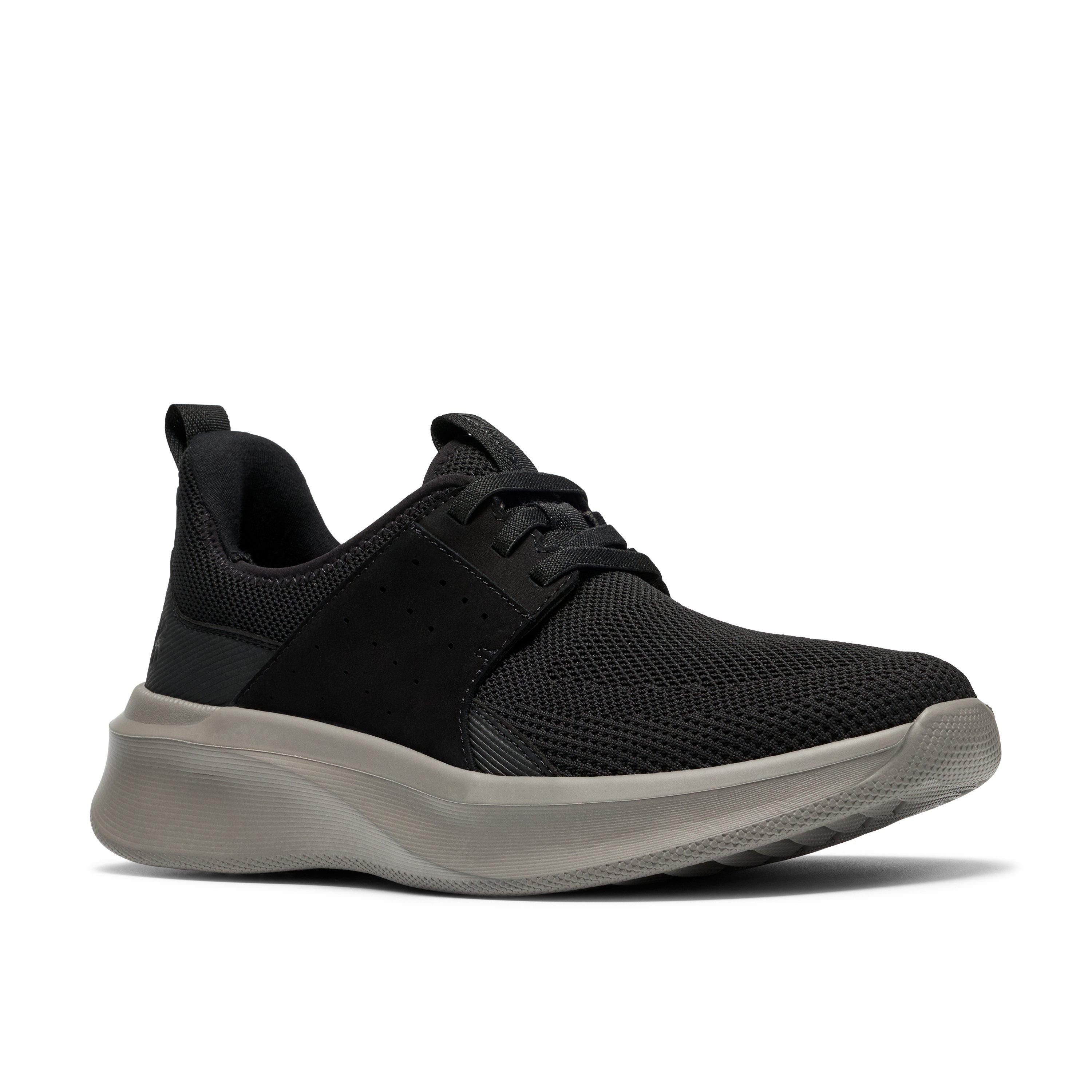 Clarks Clarks Men's Solevana Easy Black Trainers, Lace Up - 4