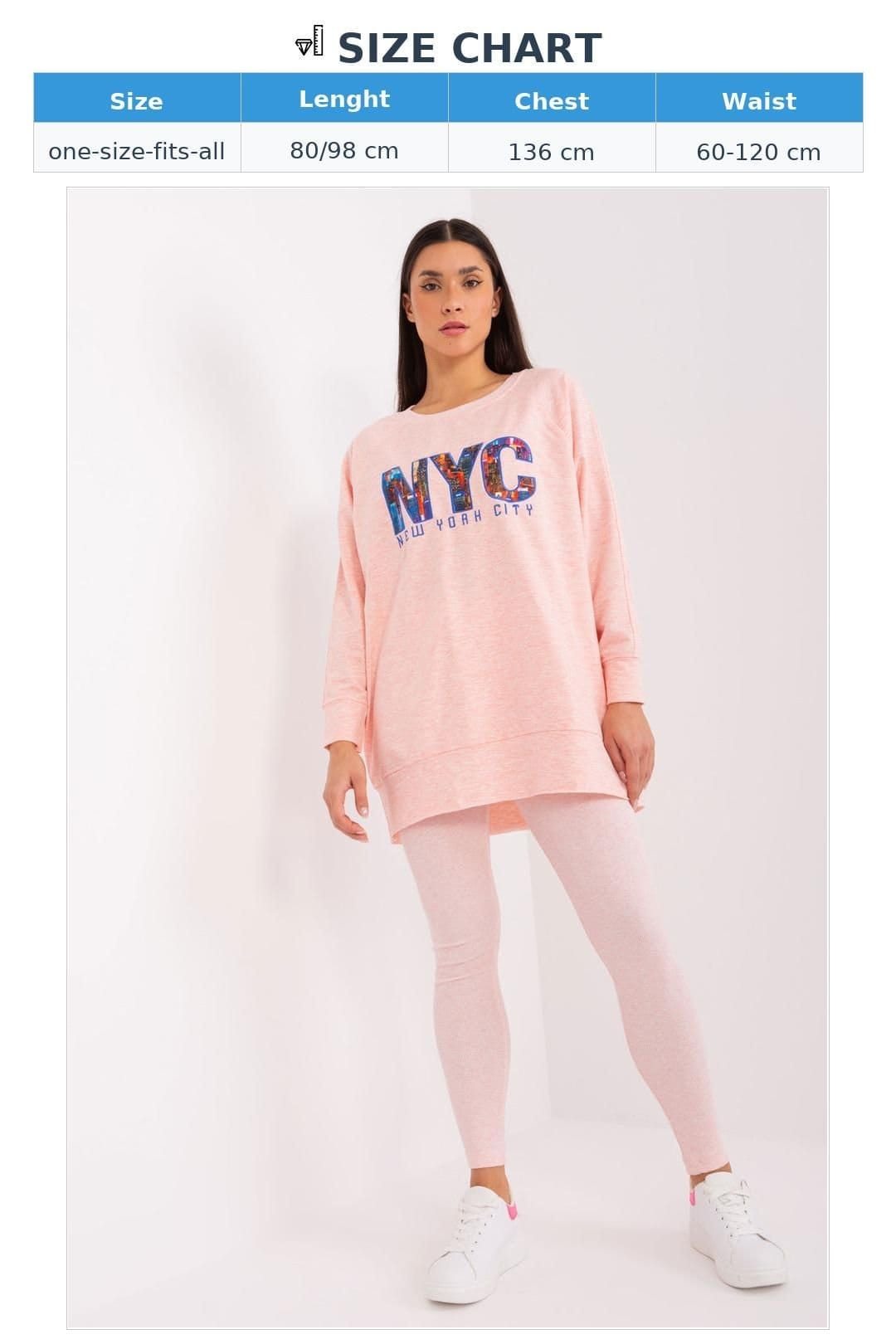 Love Lace Love Lace Women's Cotton Blend Hoodie & High Waist Leggings Set in Pink - 4
