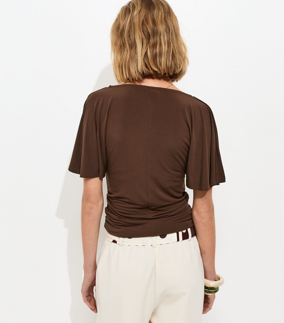 New Look Women's Brown Batwing Sleeve Corset Top New Look - 4