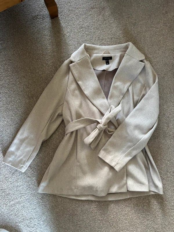 New Look New look stone blazer wrap tie jacket